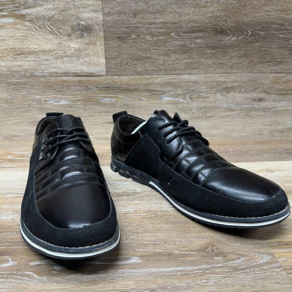 Gatsby Black Leather Derby Orthopedic Lace Up Shoe Men's Size EU 50 - Picture 6 of 6